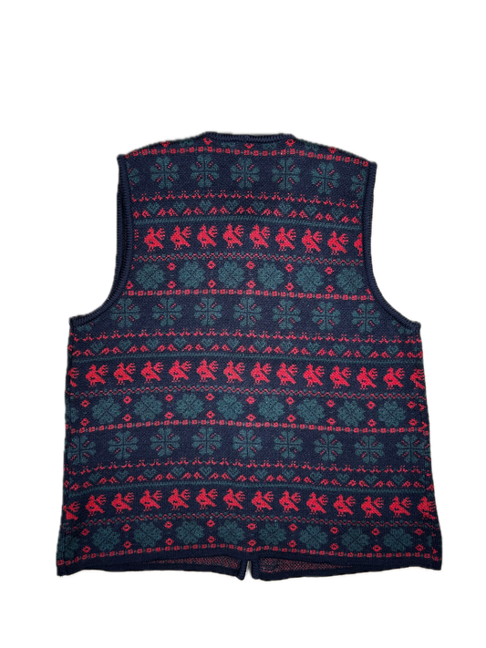 Chaleco Tracht Austriaco Vintage - Austria Gestrickte Tracht - 100% Lana - Talla 42