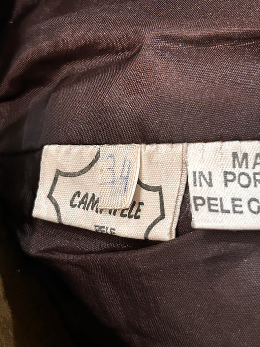 Falda artesanal de cuero y ante