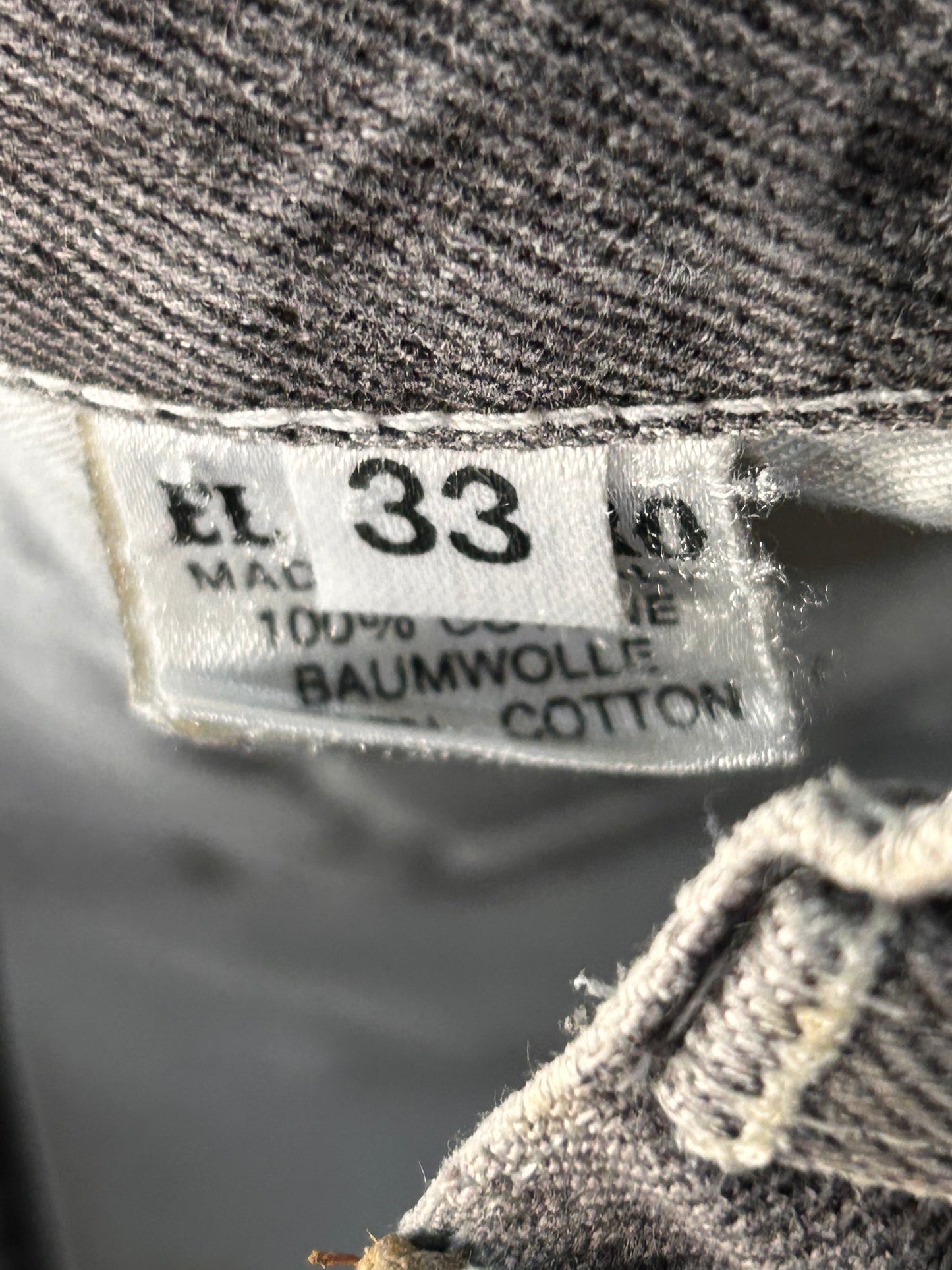 EL CHARRO PITEADO - Jeans recto gris lavado - Talla 33 - Made in Italy