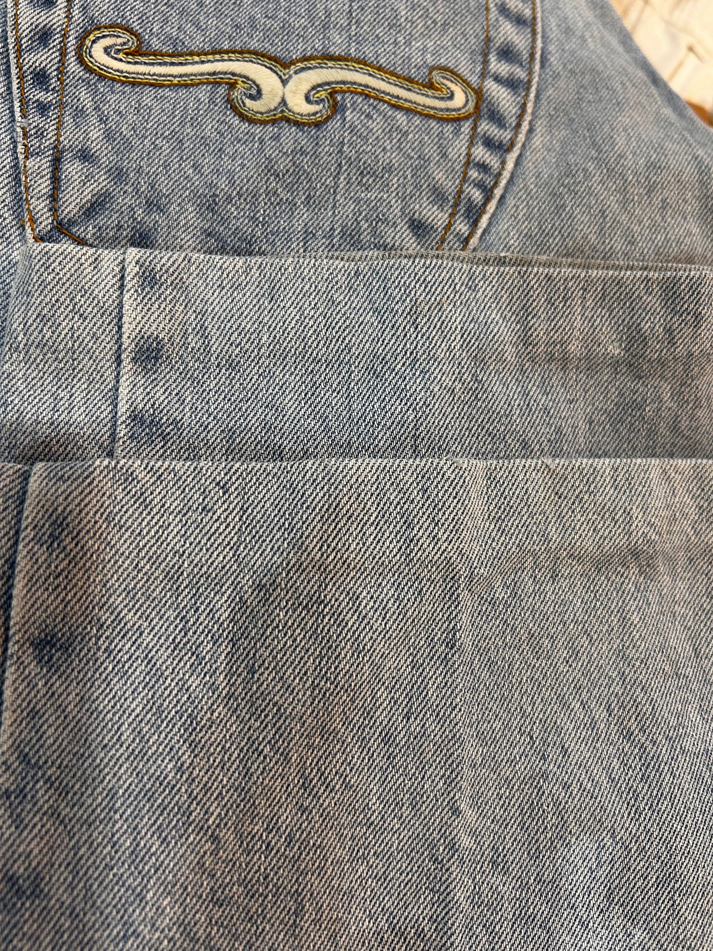 Pantalón Vaquero Charro Piteado Talla 32 - Made in Italy - 100% algodón