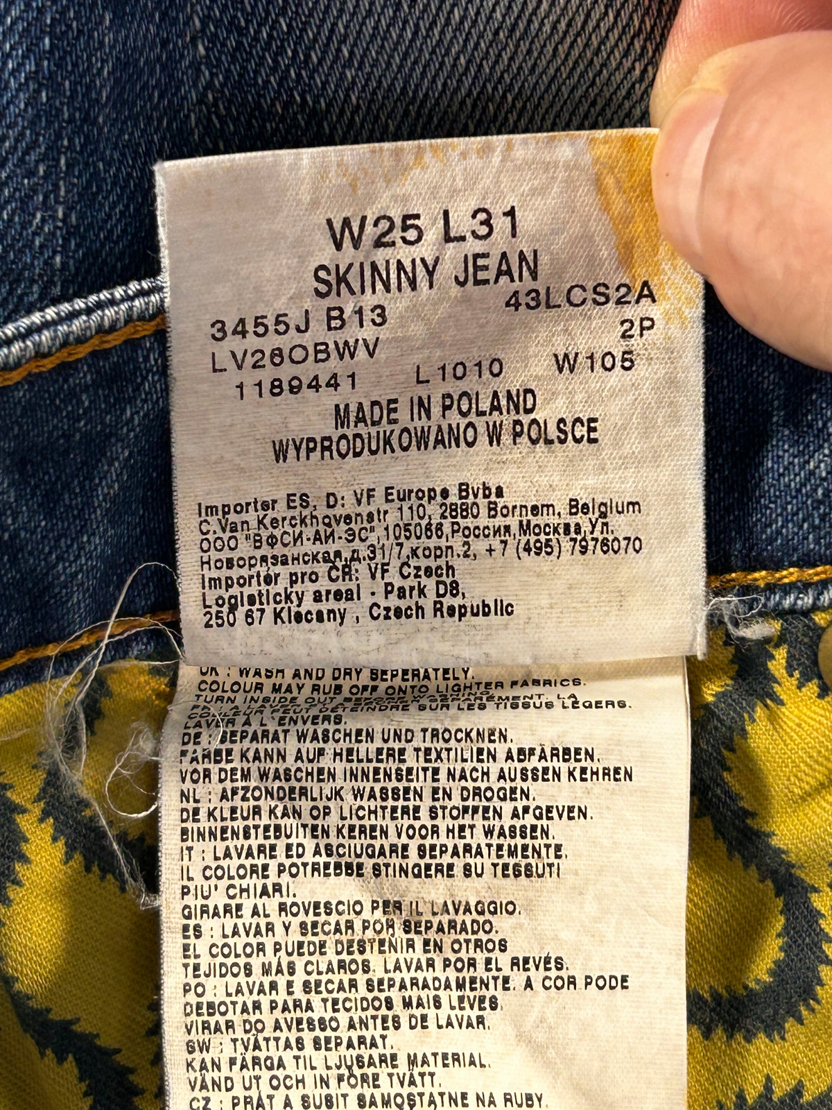 Vaqueros Vivienne Westwood Anglomania x Lee Skinny - W25 L31