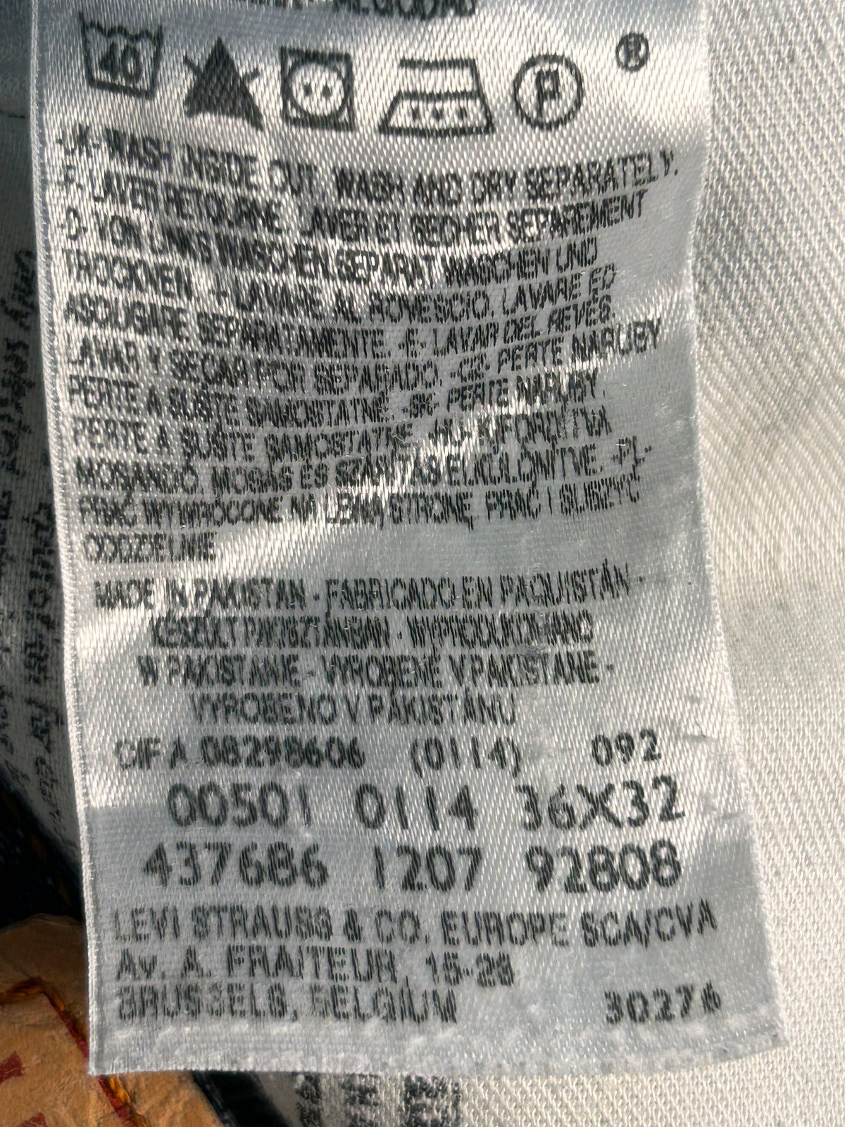 Pantalón vaquero Levi's 501 Straight (Año 2007) - Cropped / Distressed - Talla W36