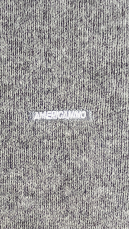 Jersey de cuello vuelto Americanino Made in Italy - Talla M (Gris)