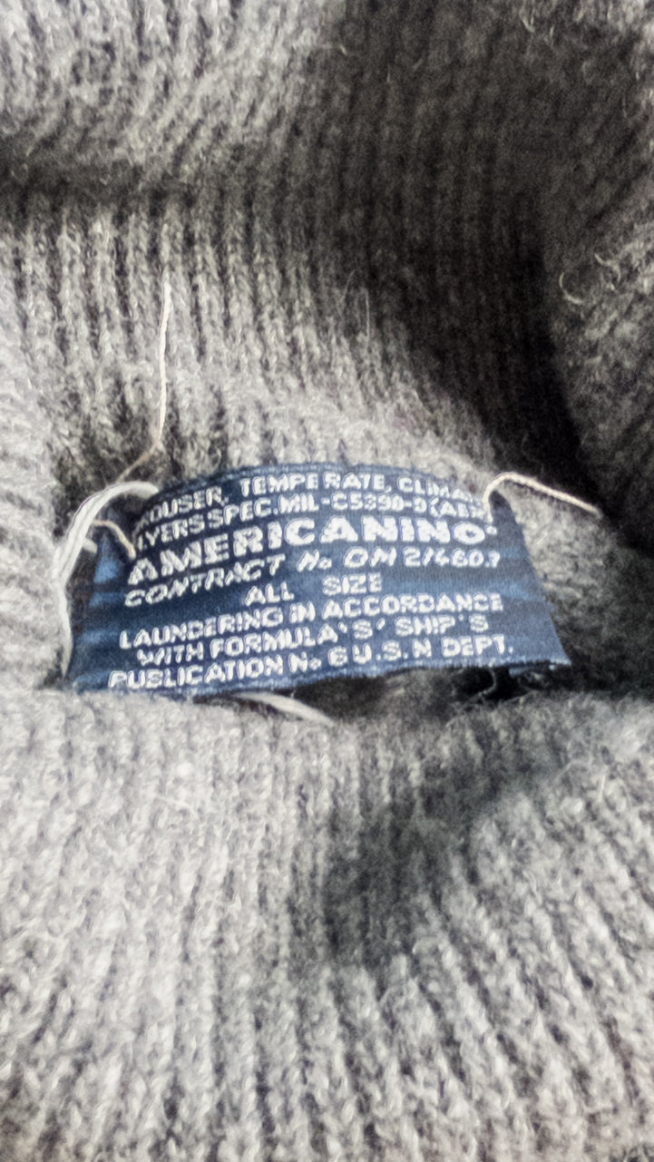 Jersey de cuello vuelto Americanino Made in Italy - Talla M (Gris)