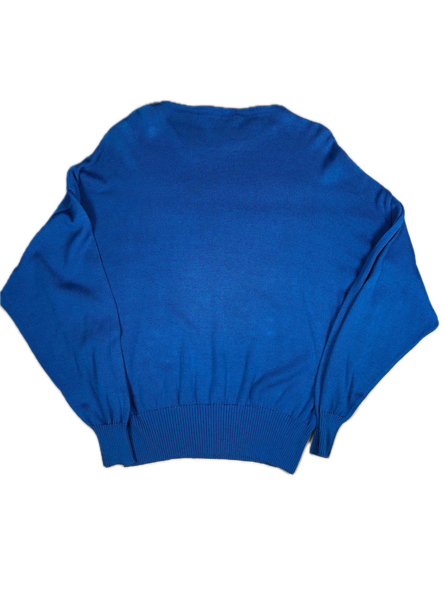 Jersey Vintage Gianni Versace 80s - Donna - Algodón - Azul Cobalto - Talla 40