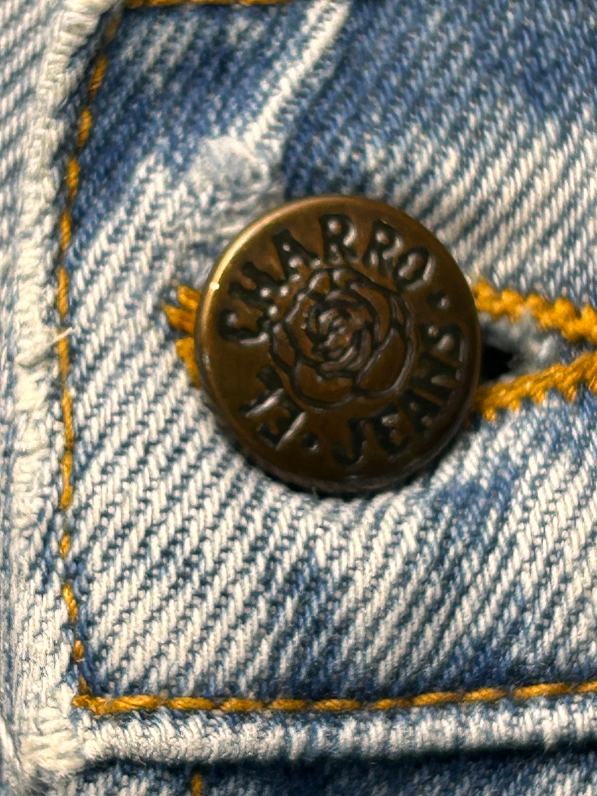 Pantalón Vaquero Charro Piteado Talla 32 - Made in Italy - 100% algodón