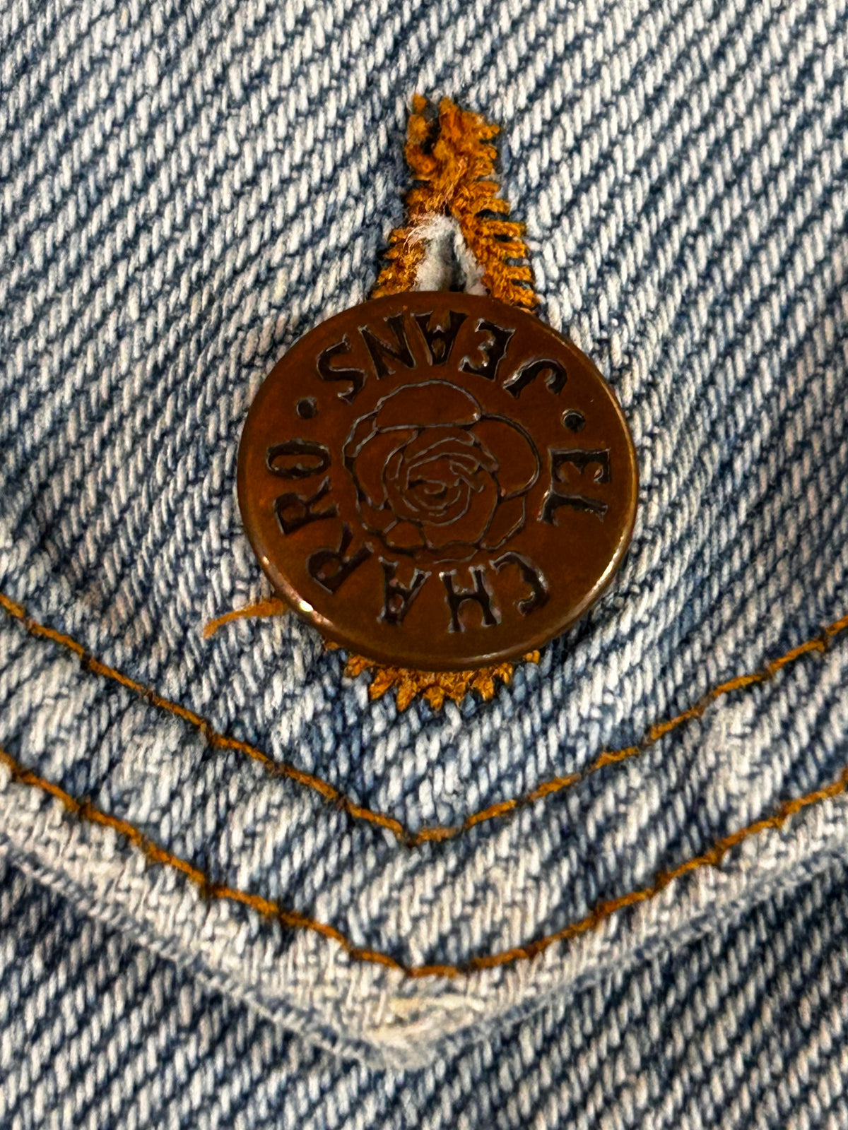 Chaqueta Vaquera Vintage El Charro 'Piteado' - Hecha en Italia - Talla L