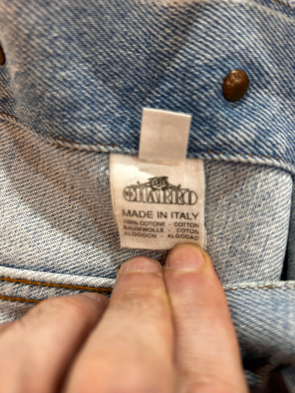 Chaqueta Vaquera Vintage El Charro 'Piteado' - Hecha en Italia - Talla L