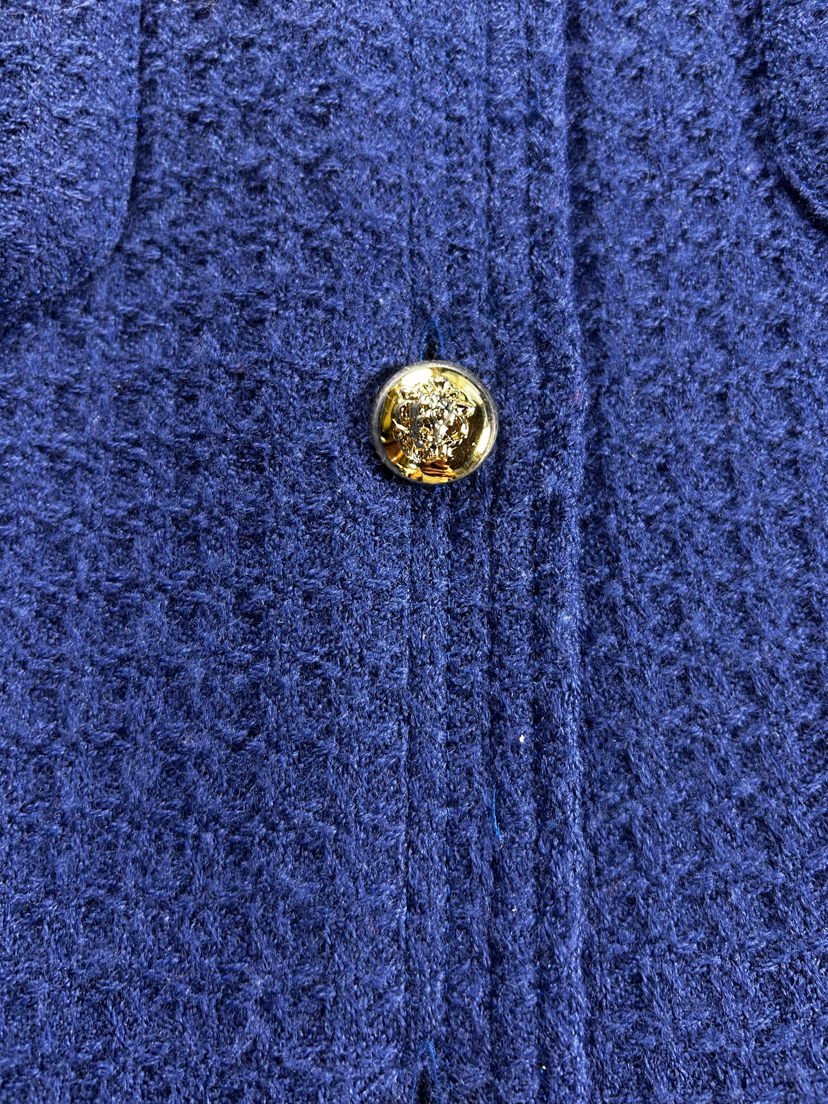 Blazer de lana Alba Fornari estilo Tweed / Bouclé - Talla 42 ES (Azul marino)