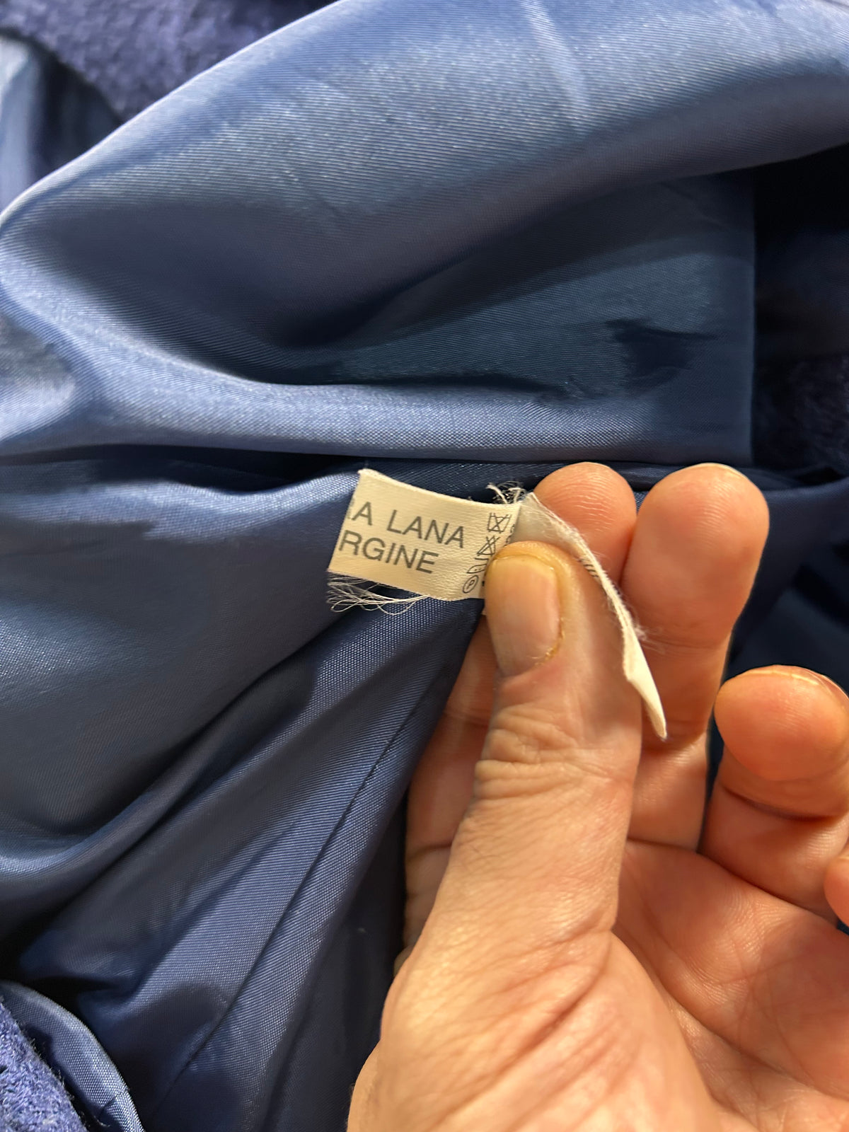 Blazer de lana Alba Fornari estilo Tweed / Bouclé - Talla 42 ES (Azul marino)