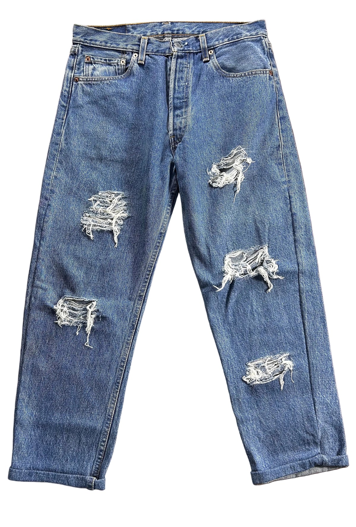 Pantalón vaquero Levi's 501 Vintage 1993 Made in USA - Custom Cropped & Tapered (W33)