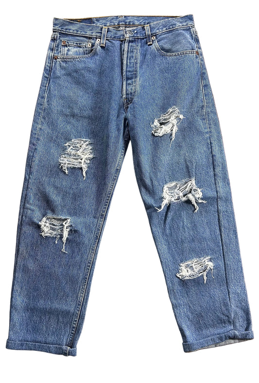 Pantalón vaquero Levi's 501 Vintage 1993 Made in USA - Custom Cropped & Tapered (W33)