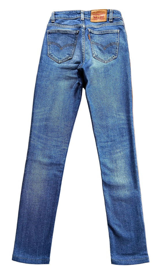 Pantalón vaquero Levi's 721 Vintage High Rise Skinny - Talla W23 L32 (Distressed)