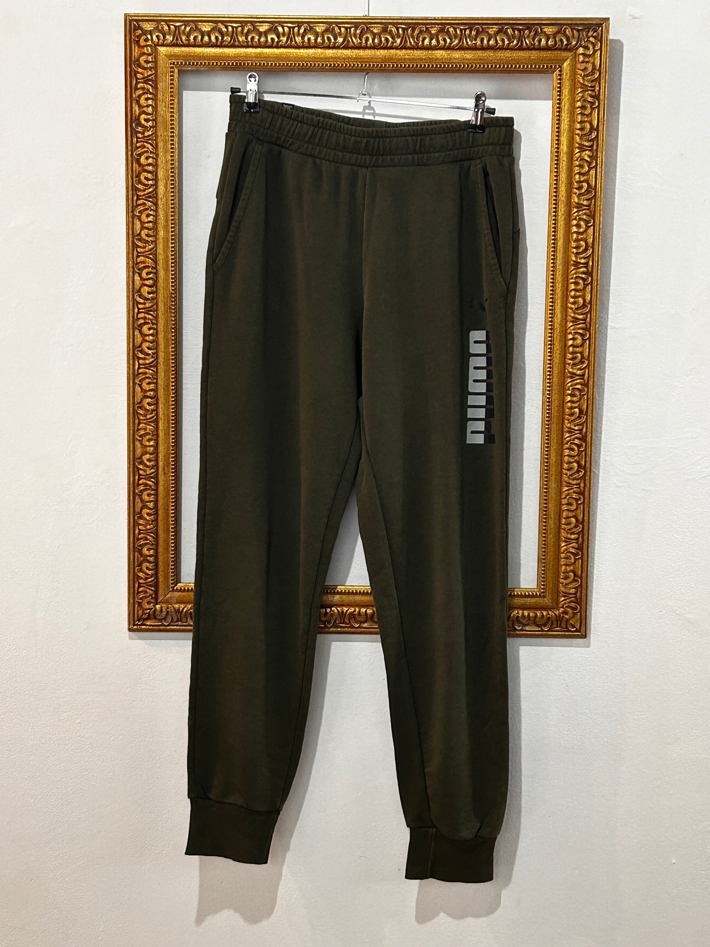 Pantalón deportivo de algodón verde PUMA