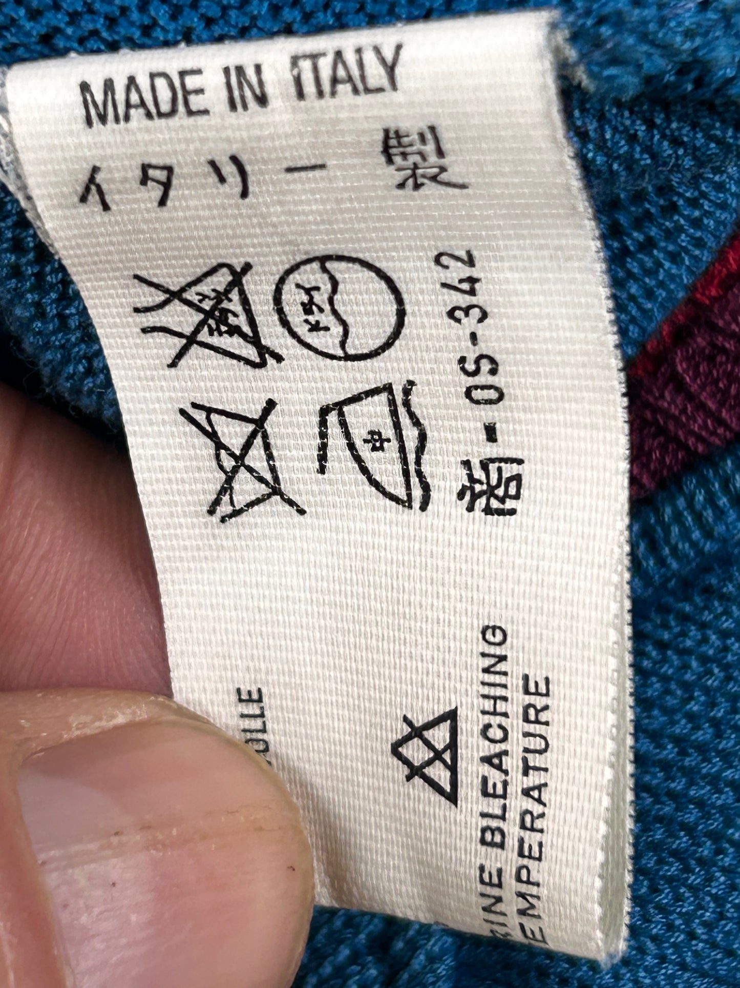 Jersey Vintage Gianni Versace 80s - Donna - Algodón - Azul Cobalto - Talla 40