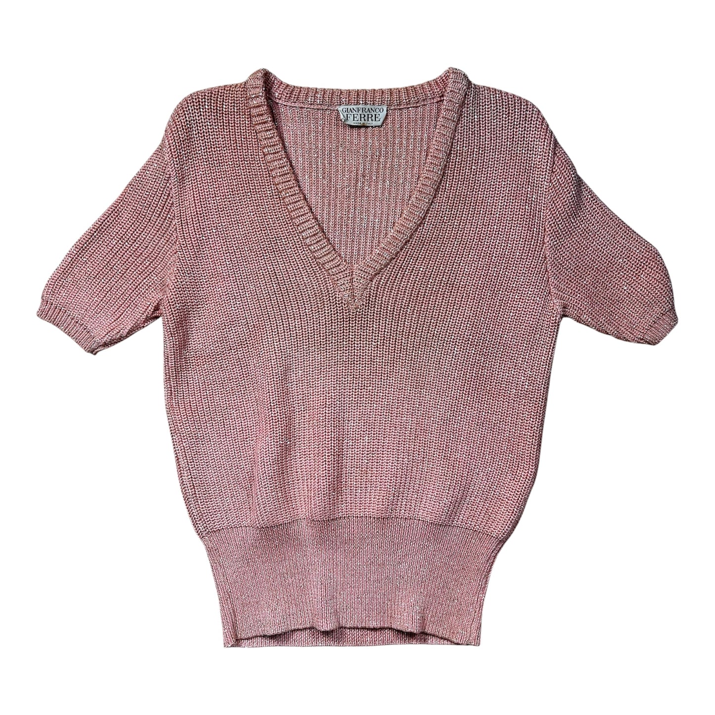 Jersey de manga corta Gianfranco Ferré de algodón y lúrex