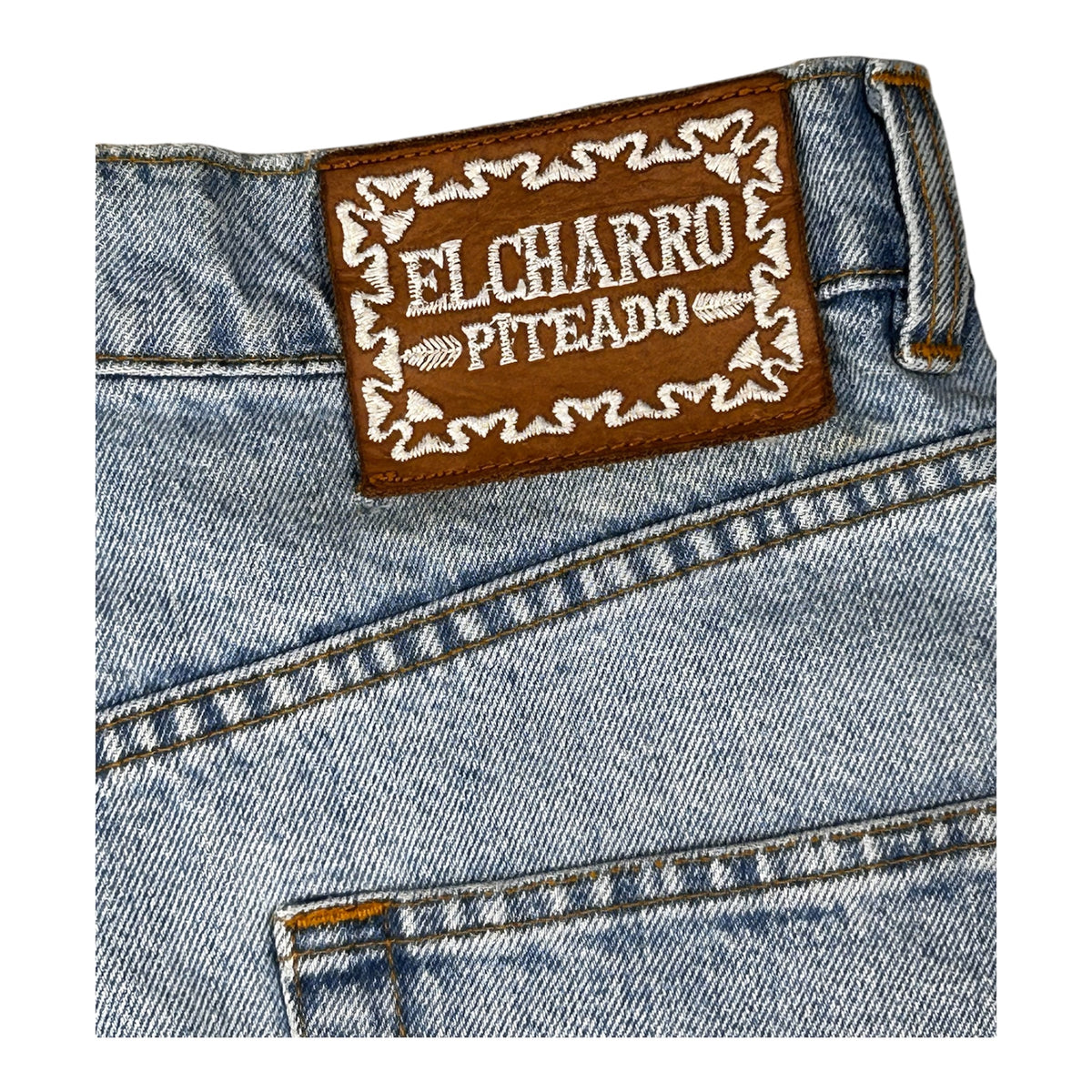 Pantalón Vaquero Charro Piteado Talla 32 - Made in Italy - 100% algodón