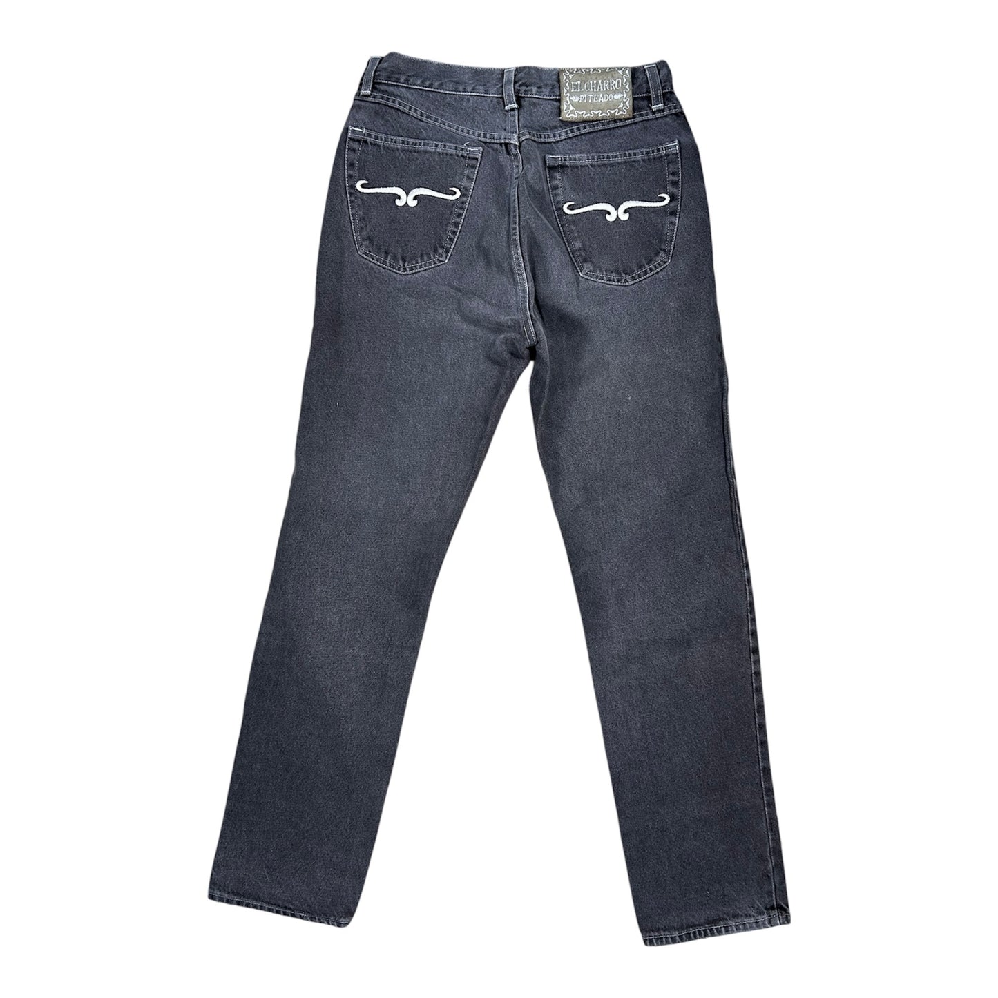 EL CHARRO PITEADO - Jeans recto gris lavado - Talla 33 - Made in Italy