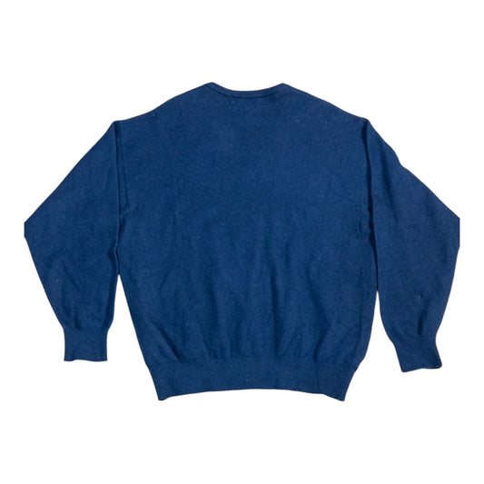 Burberrys of London – Jersey Lambswool y Angora Vintage – Azul Marino – Talla L/XL