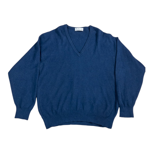 Burberrys Vintage - Jersey Lana Lambswool y Angora Azul Marino (Talla L/XL)