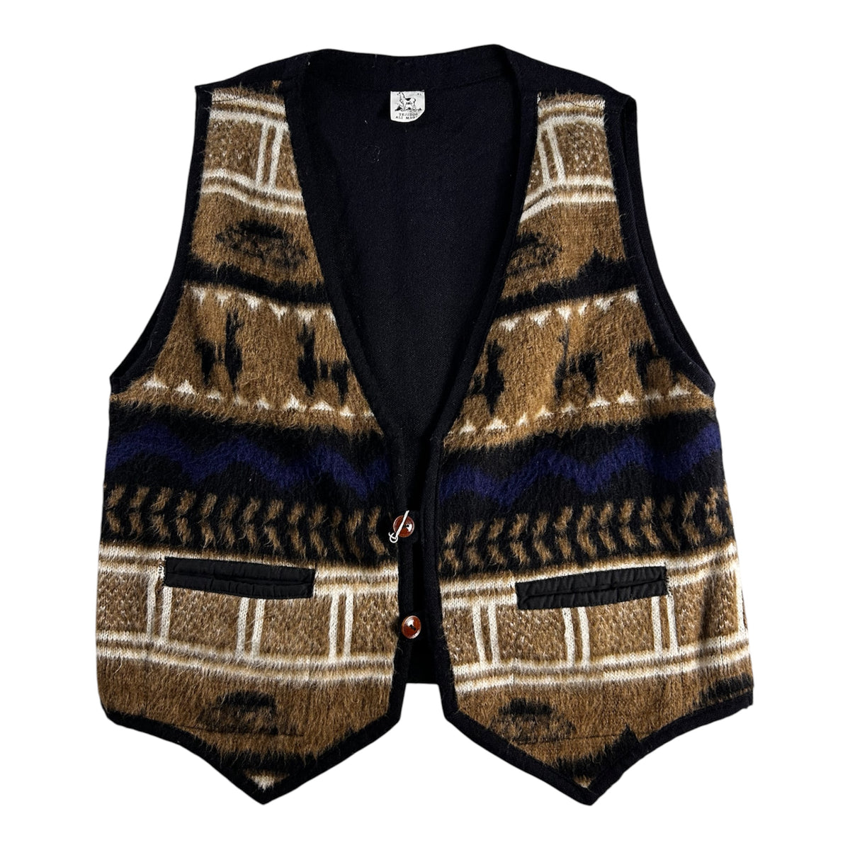 Chaleco artesanal de alpaca Ali Maqui - Talla XL