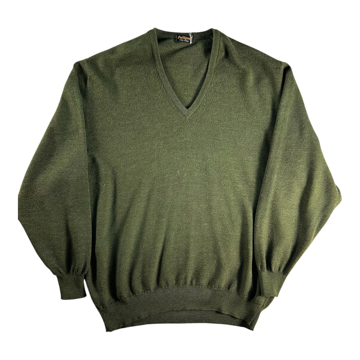 Jersey de lana Pulligan Made in Spain - Talla XL (Verde caqui)