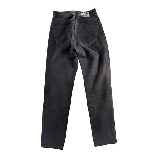 Bonaventure – Pantalón Vaquero Negro Vintage – Corte Recto Tiro Alto